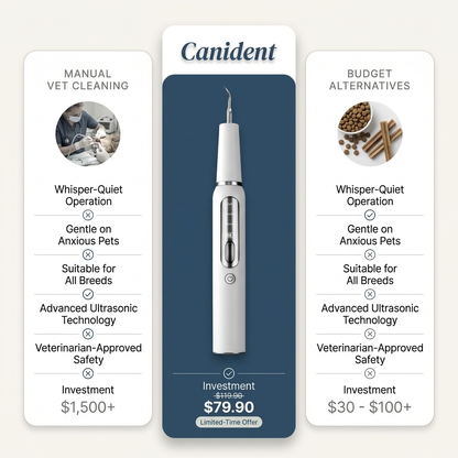 Canident Kit – Silent Ultrasonic Plaque & Tartar Remover For Dogs